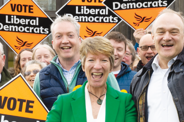 Pippa Heylings with Lib Dem leader Ed Davey